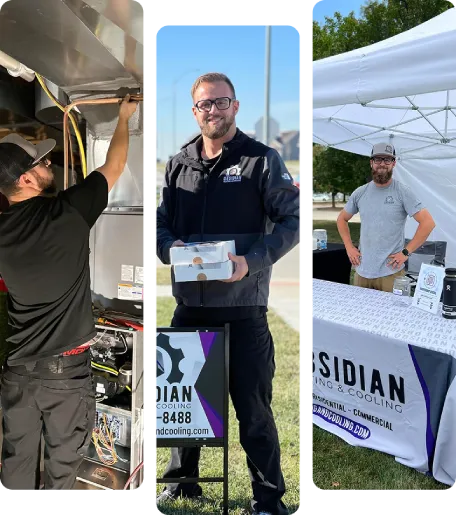 Obsidian Heating and Cooling team serving Des Moines, IA