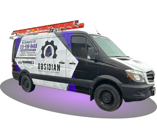 Obsidian Heating and Cooling service van